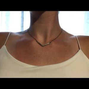 Silver arrow necklace